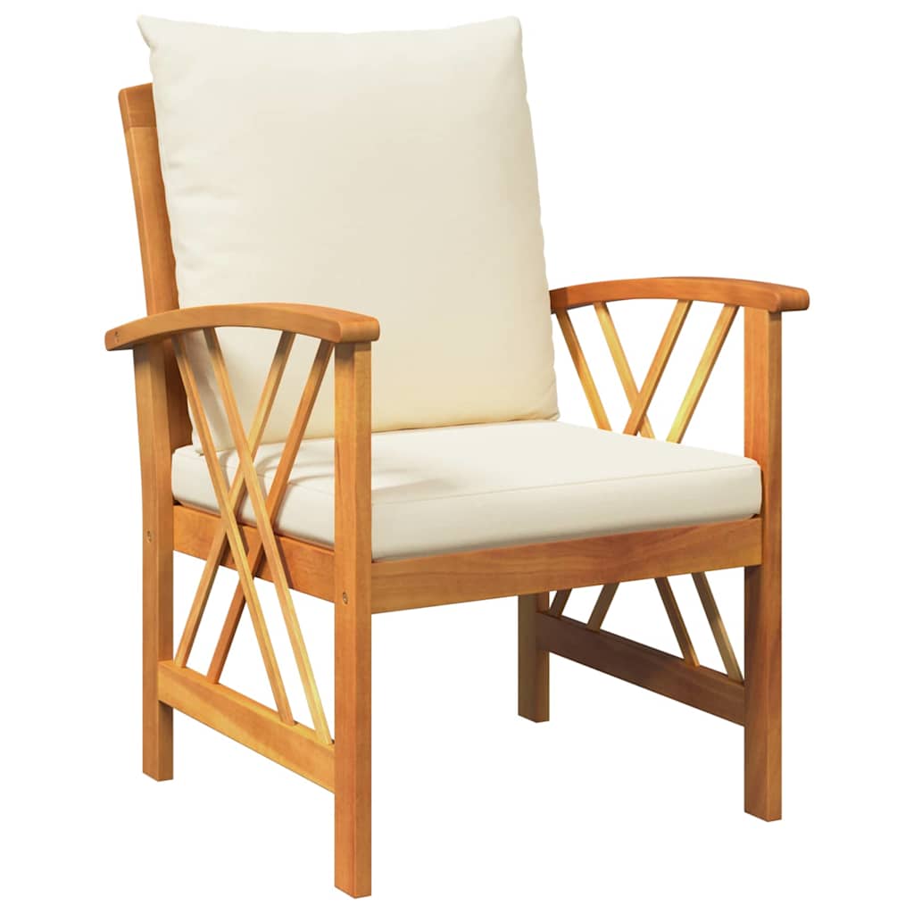 Tuinbankenset met kussen 3 pcs Olie naturel Massief Acaciahout is nu te koop bij PeponiXL, paradijselijk wonen!