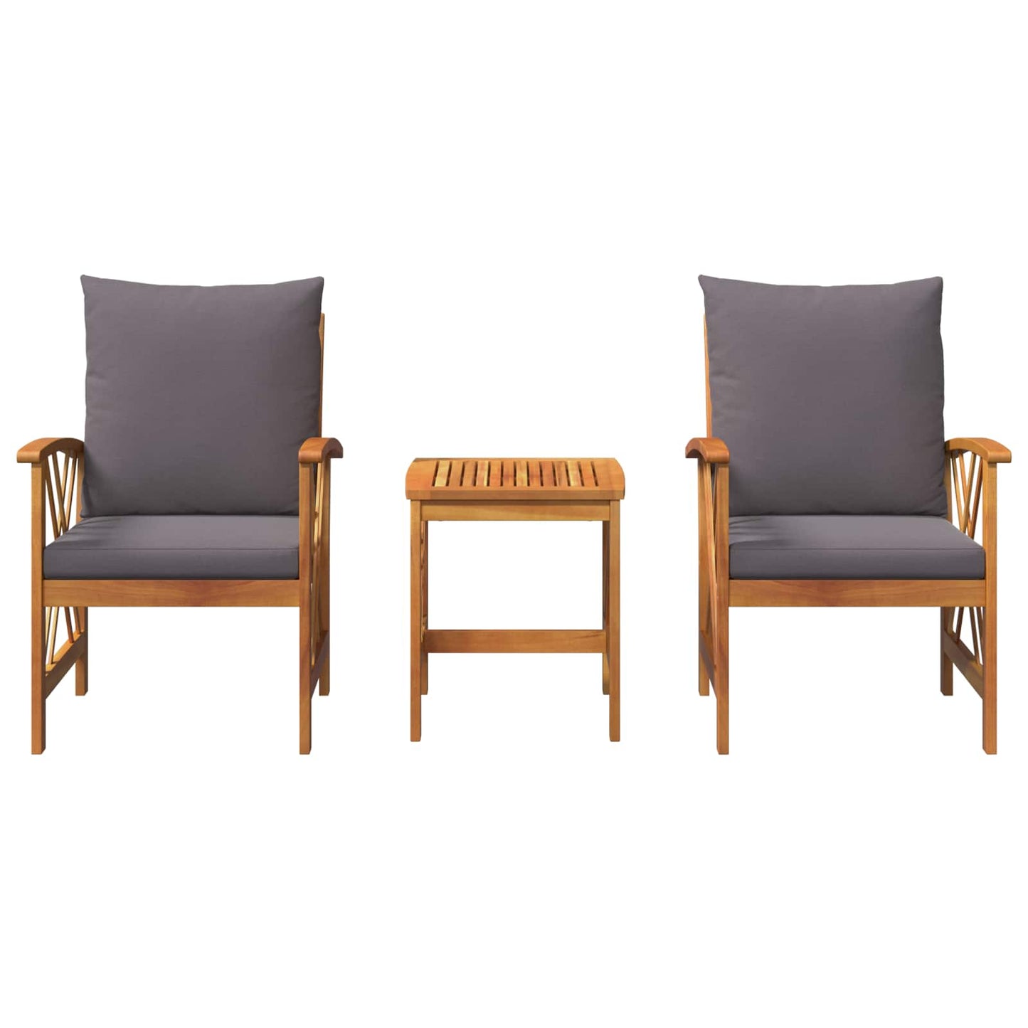 Tuinbankenset met kussen 3 pcs Olie naturel Massief Acaciahout is nu te koop bij PeponiXL, paradijselijk wonen!