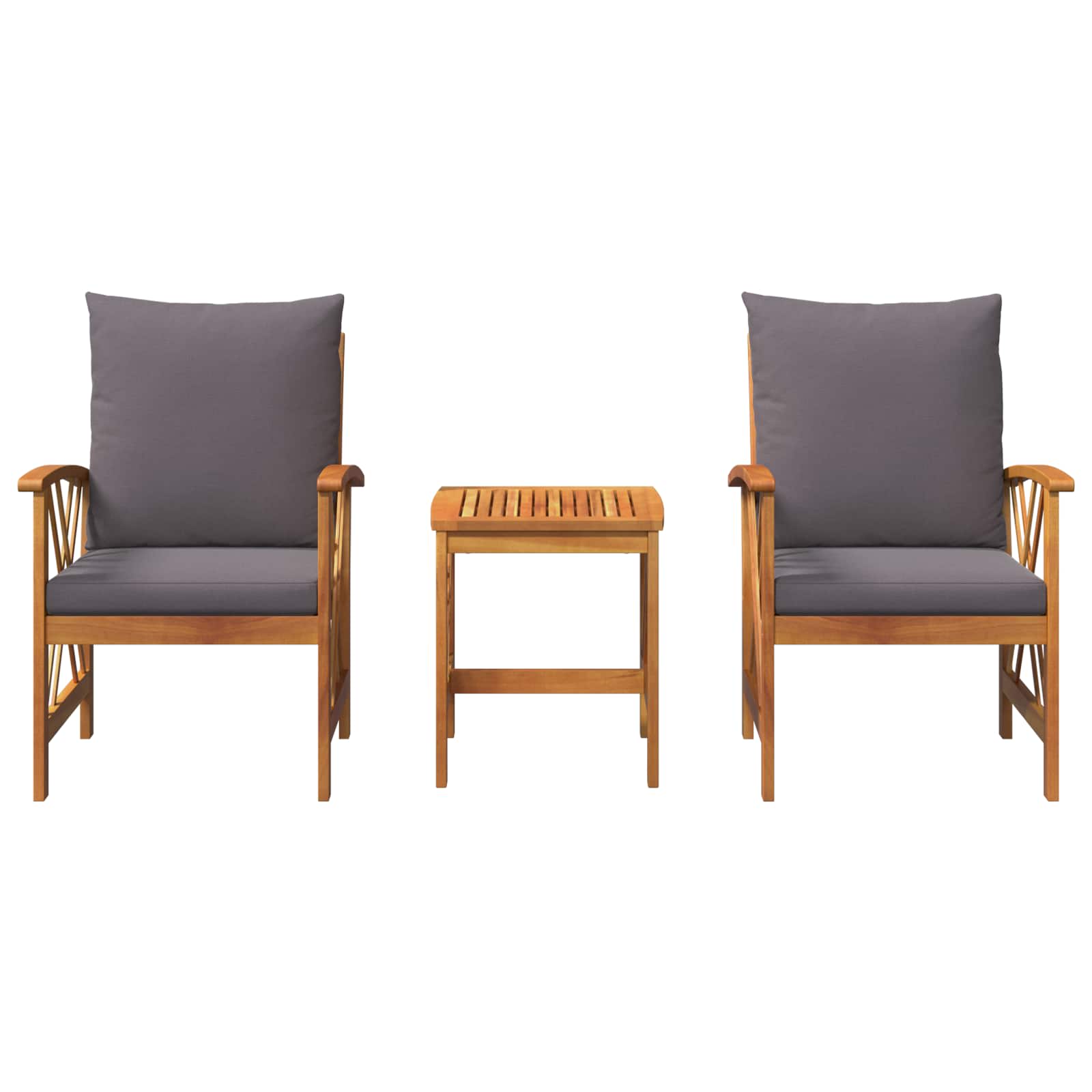 Tuinbankenset met kussen 3 pcs Olie naturel Massief Acaciahout is nu te koop bij PeponiXL, paradijselijk wonen!