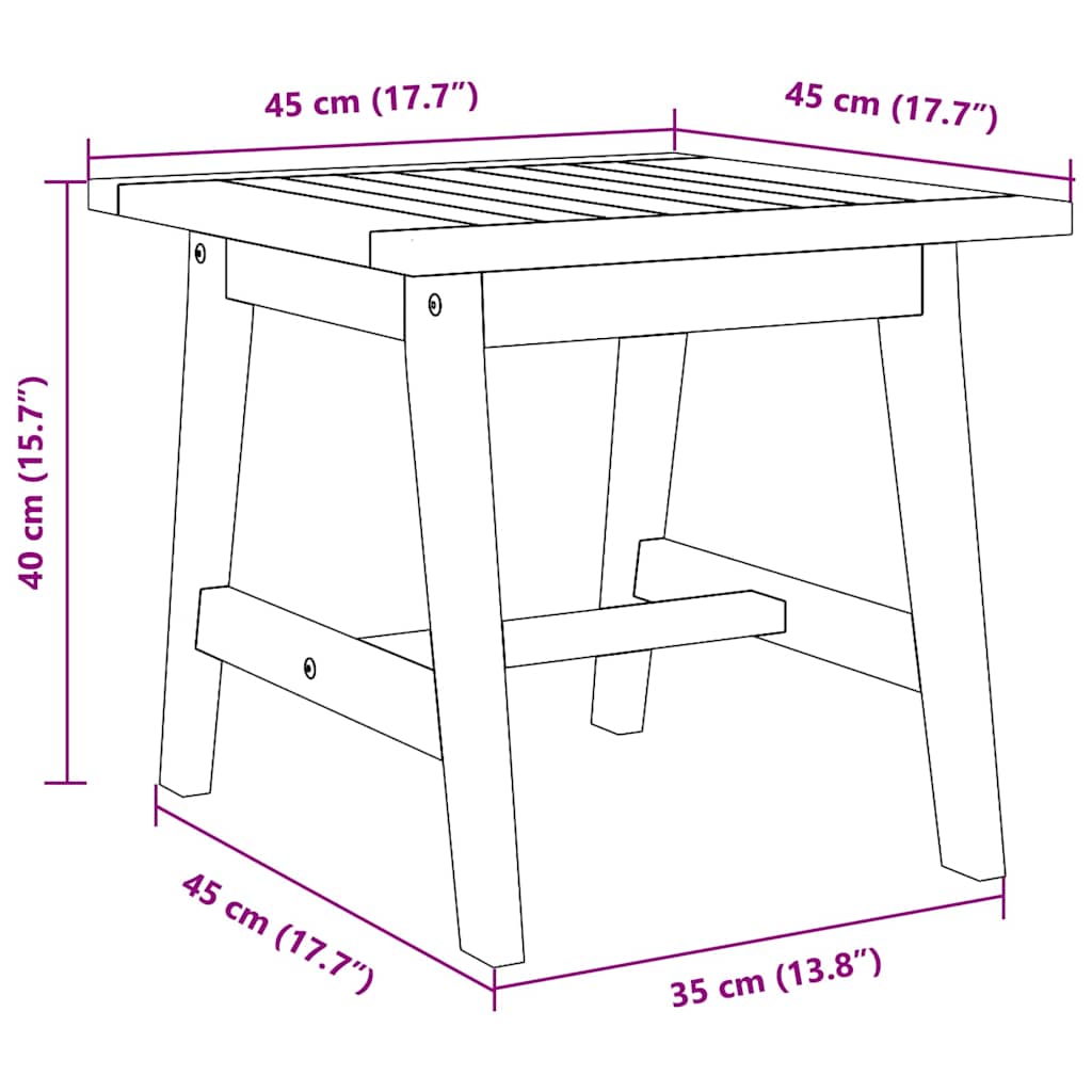 Bijzettafel Olie naturel Massief Acaciahout is nu te koop bij PeponiXL, paradijselijk wonen!