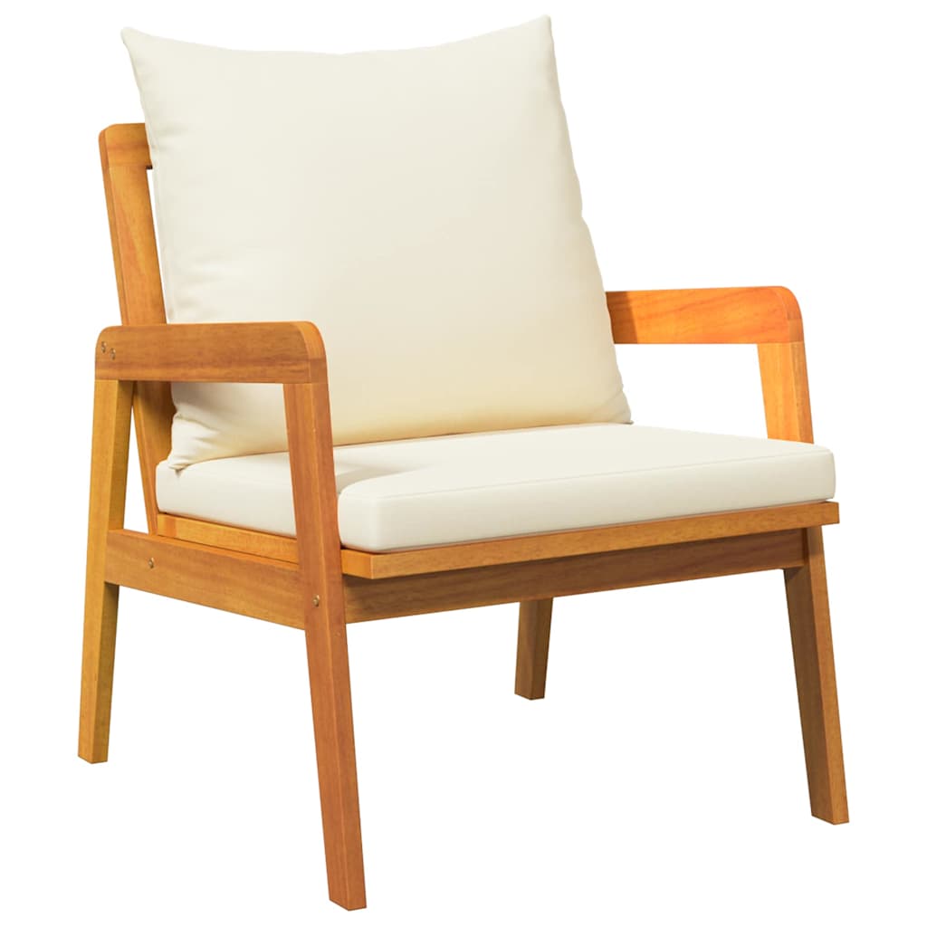 Bistroset met kussen 3 pcs Bruin Massief Acaciahout is nu te koop bij PeponiXL, paradijselijk wonen!