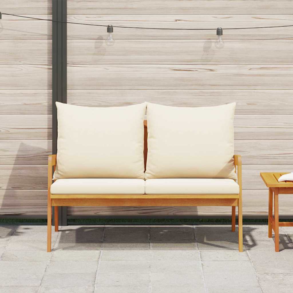 Tuinbank met kussen Olie naturel Massief Acaciahout is nu te koop bij PeponiXL, paradijselijk wonen!