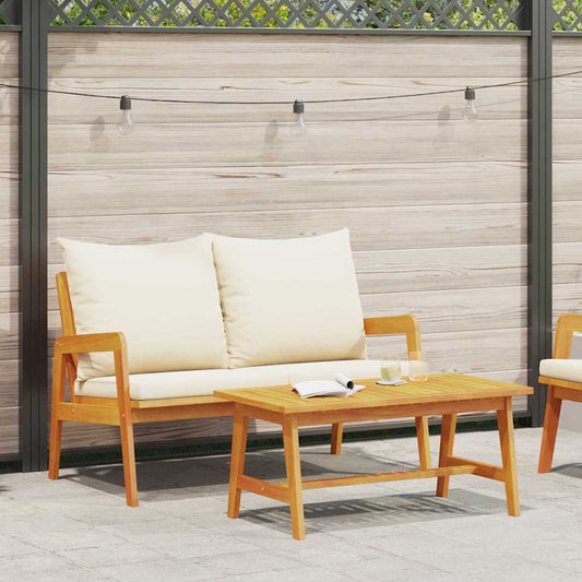 Bistroset met kussen 2 pcs Olie naturel Massief Acaciahout is nu te koop bij PeponiXL, paradijselijk wonen!
