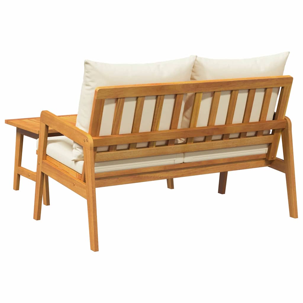 Bistroset met kussen 2 pcs Olie naturel Massief Acaciahout is nu te koop bij PeponiXL, paradijselijk wonen!