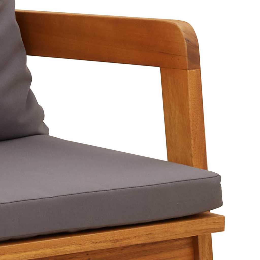 Tuinstoel met kussen 2 pcs Olie naturel Massief Acaciahout is nu te koop bij PeponiXL, paradijselijk wonen!