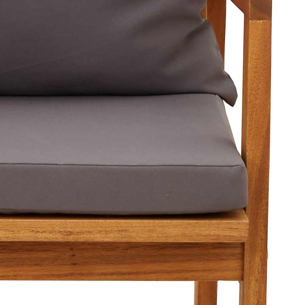Tuinstoel met kussen 2 pcs Olie naturel Massief Acaciahout is nu te koop bij PeponiXL, paradijselijk wonen!