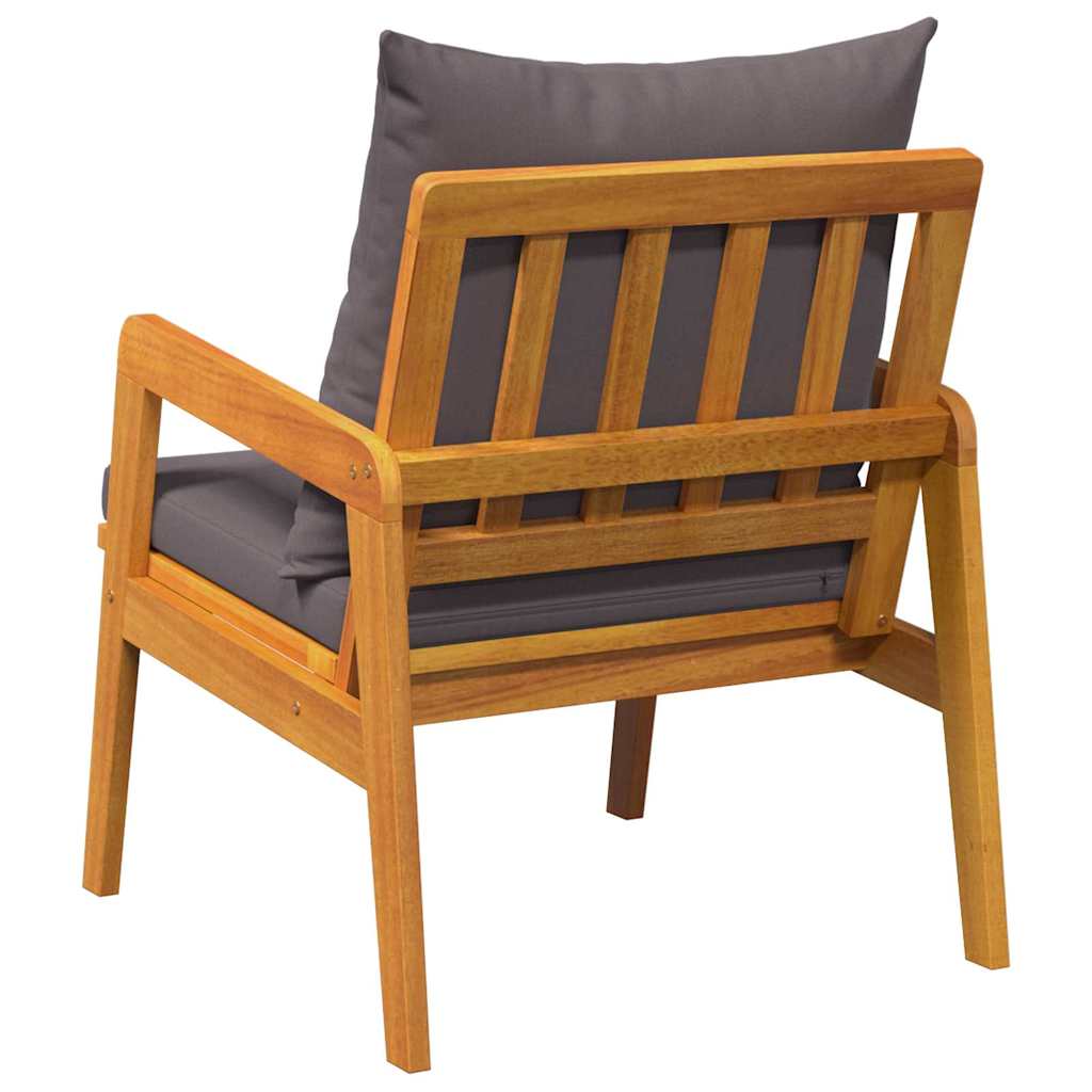 Tuinstoel met kussen 2 pcs Olie naturel Massief Acaciahout is nu te koop bij PeponiXL, paradijselijk wonen!