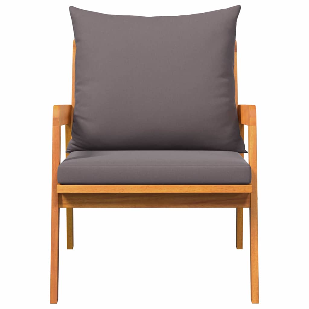 Tuinstoel met kussen 2 pcs Olie naturel Massief Acaciahout is nu te koop bij PeponiXL, paradijselijk wonen!