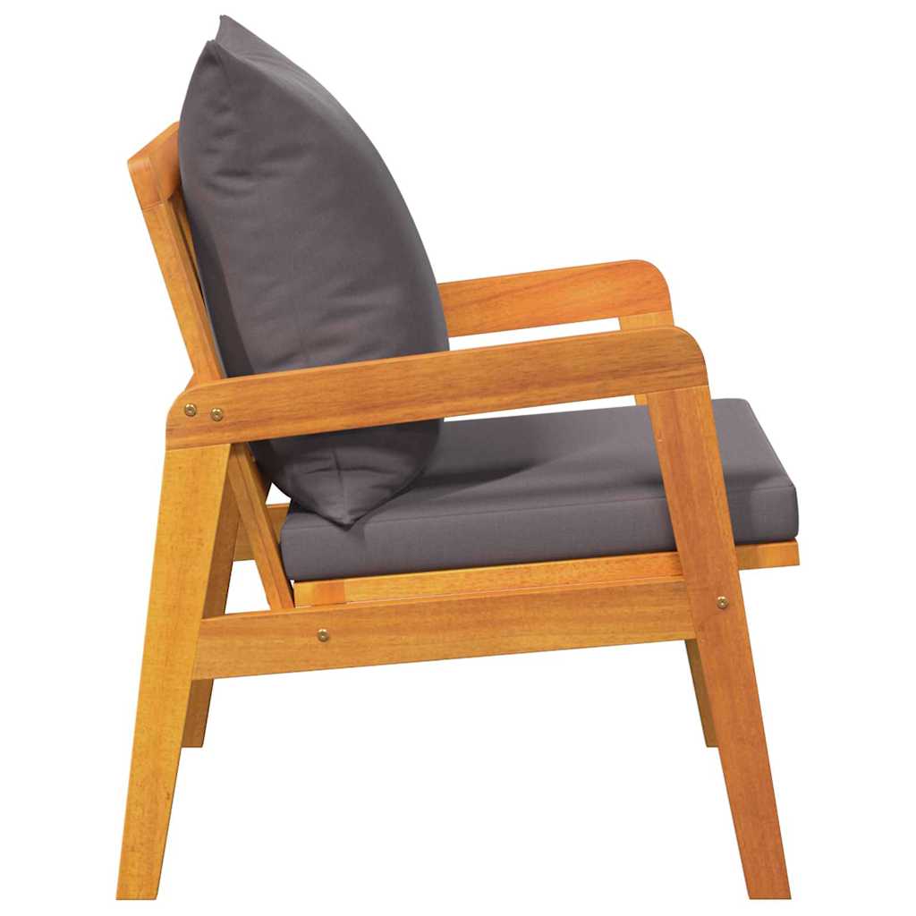 Tuinstoel met kussen 2 pcs Olie naturel Massief Acaciahout is nu te koop bij PeponiXL, paradijselijk wonen!