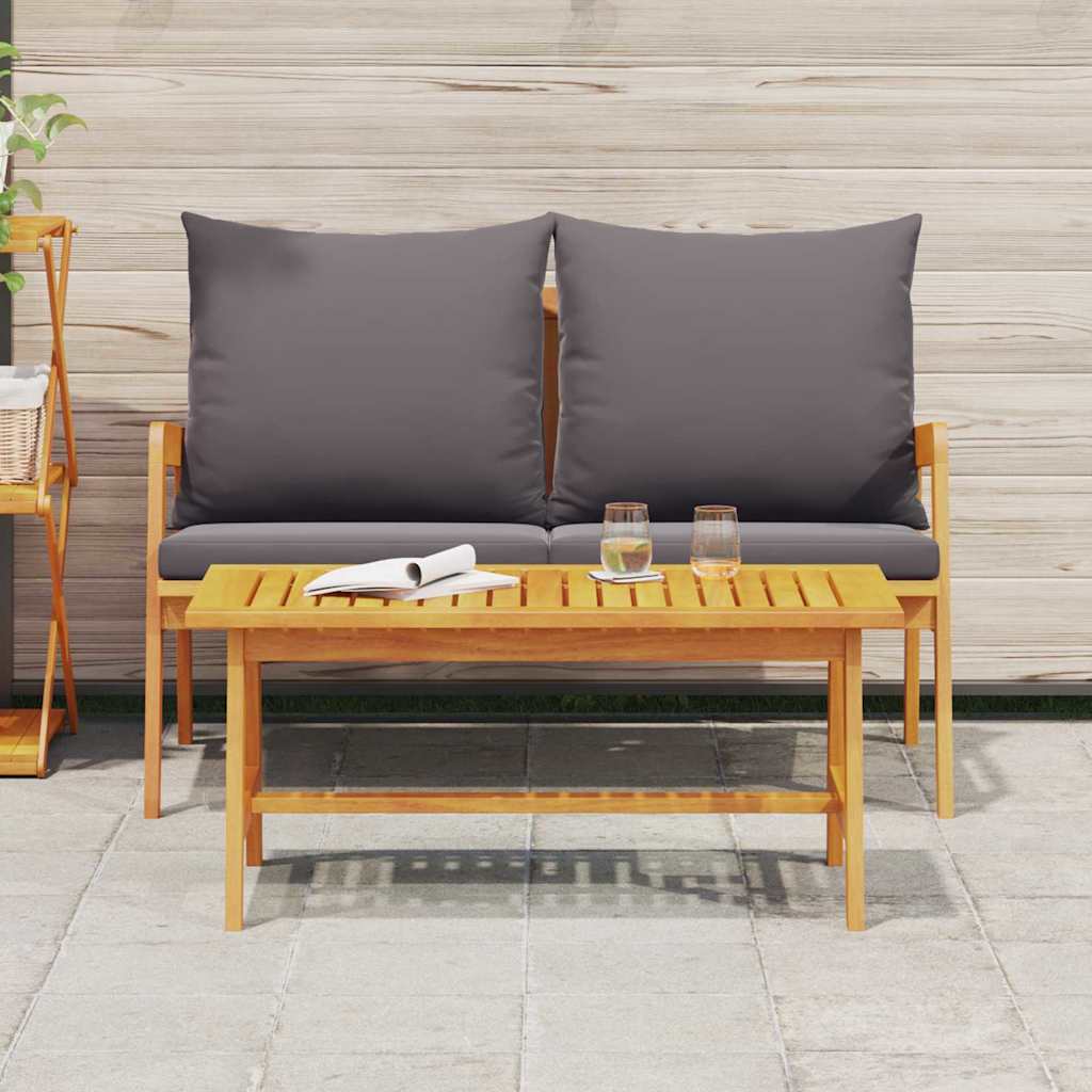 Bistroset met kussen 2 pcs Olie naturel Massief Acaciahout is nu te koop bij PeponiXL, paradijselijk wonen!