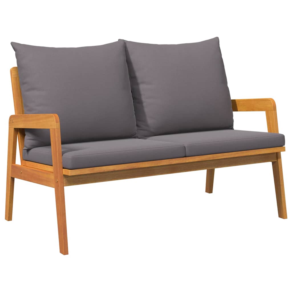 Bistroset met kussen 2 pcs Olie naturel Massief Acaciahout is nu te koop bij PeponiXL, paradijselijk wonen!