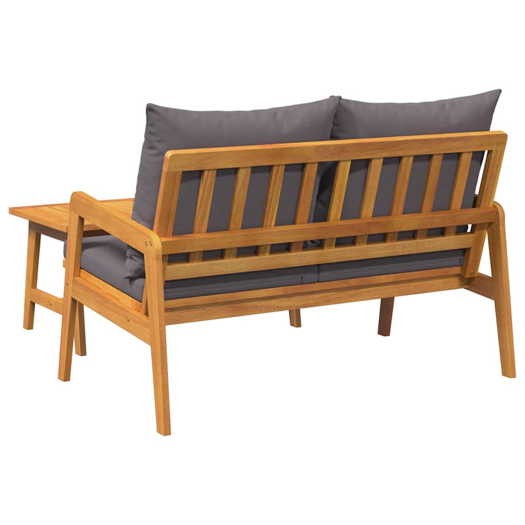 Bistroset met kussen 2 pcs Olie naturel Massief Acaciahout is nu te koop bij PeponiXL, paradijselijk wonen!