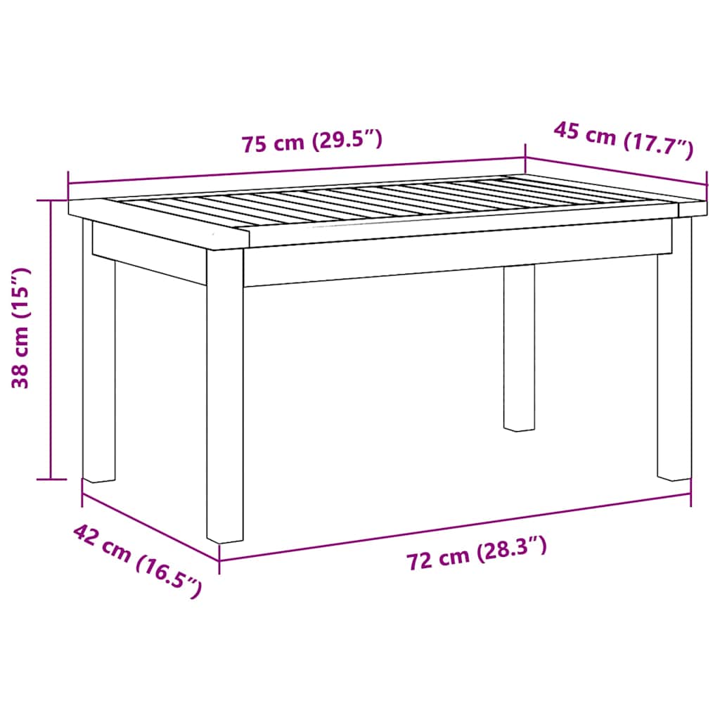 Salontafel Olie naturel Massief Acaciahout is nu te koop bij PeponiXL, paradijselijk wonen!