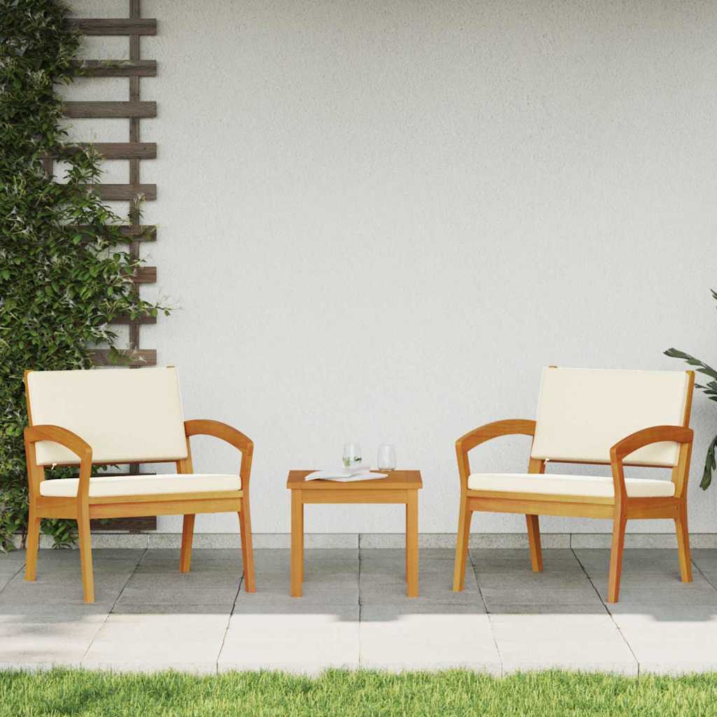 Tuinstoel met kussen 2 pcs Olie naturel Massief Acaciahout is nu te koop bij PeponiXL, paradijselijk wonen!
