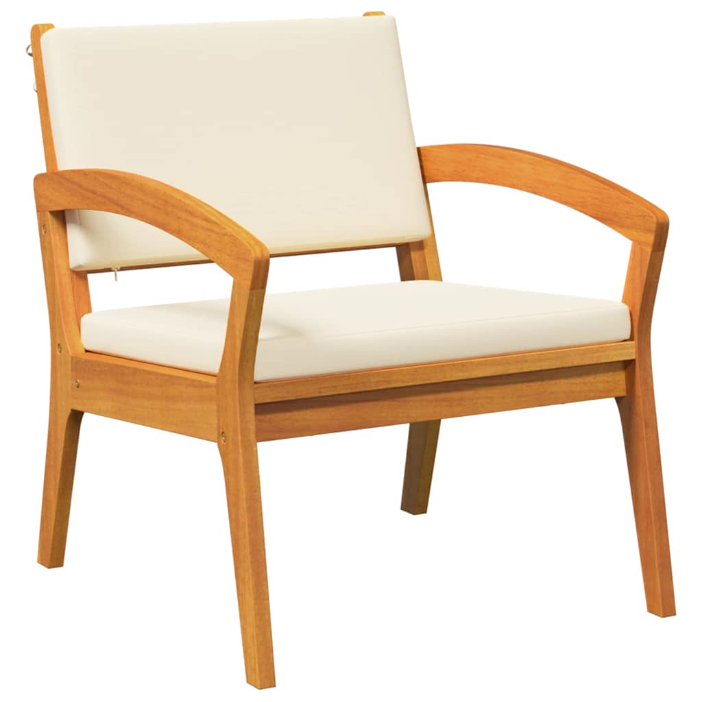 Tuinstoel met kussen 2 pcs Olie naturel Massief Acaciahout is nu te koop bij PeponiXL, paradijselijk wonen!