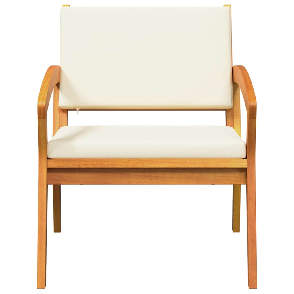 Tuinstoel met kussen 2 pcs Olie naturel Massief Acaciahout is nu te koop bij PeponiXL, paradijselijk wonen!