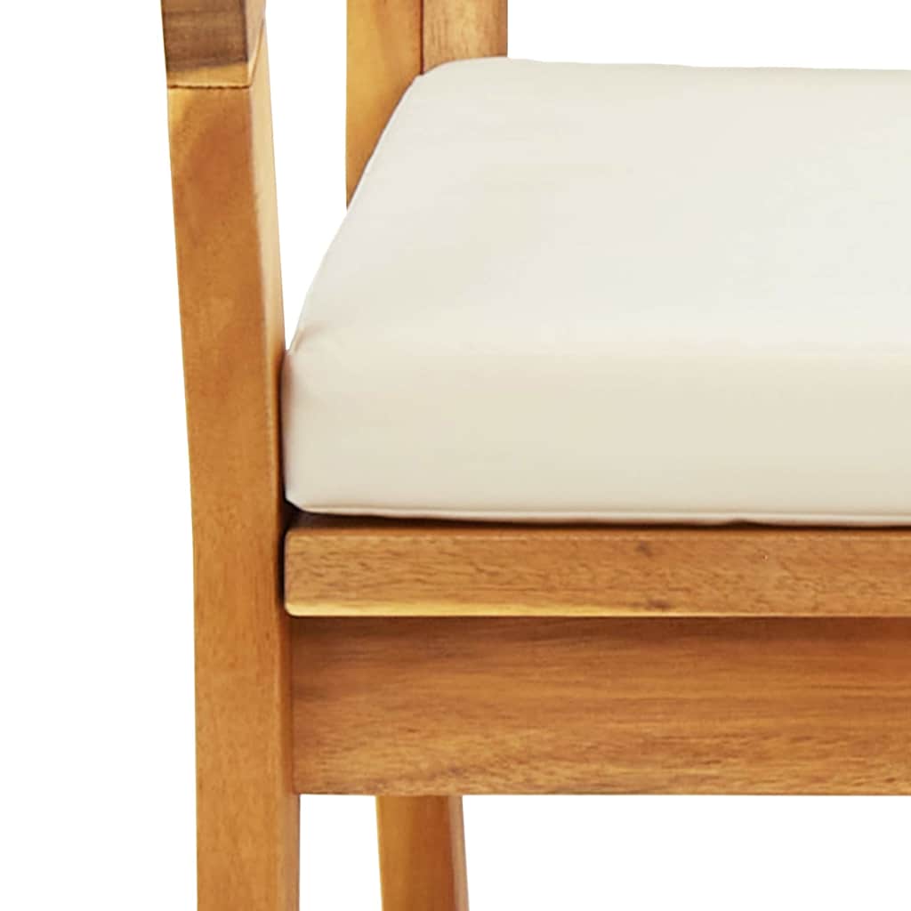 Tuinbank met kussen Olie naturel Massief Acaciahout is nu te koop bij PeponiXL, paradijselijk wonen!