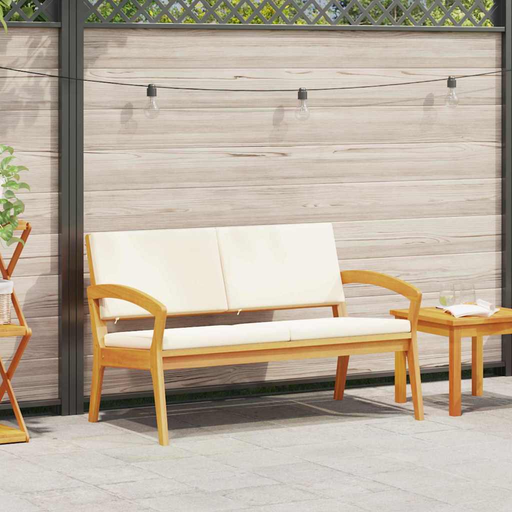 Tuinbank met kussen Olie naturel Massief Acaciahout is nu te koop bij PeponiXL, paradijselijk wonen!