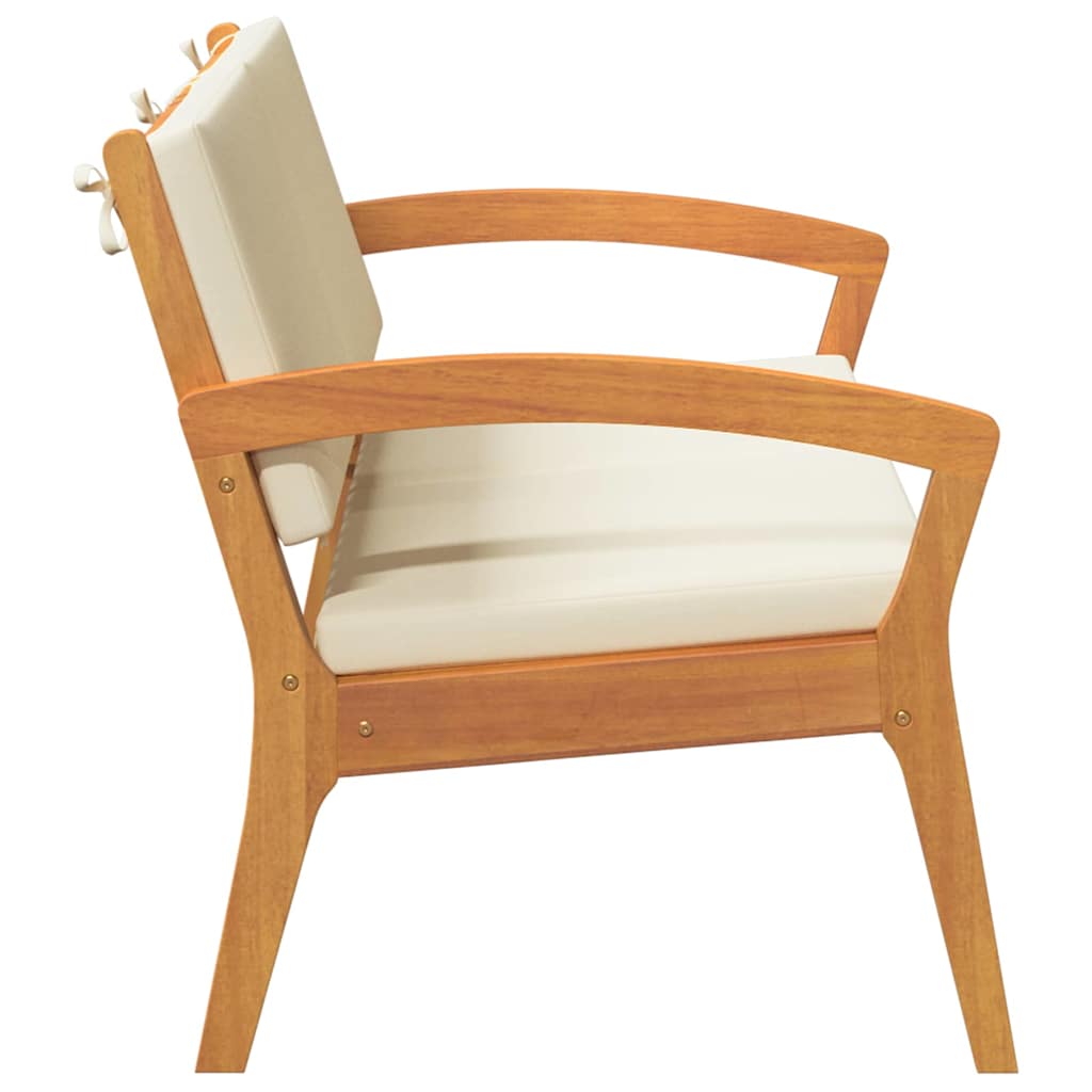 Tuinbank met kussen Olie naturel Massief Acaciahout is nu te koop bij PeponiXL, paradijselijk wonen!
