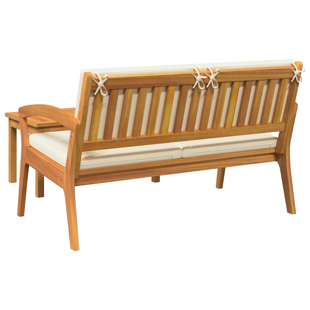 Bistroset met kussen 2 pcs Olie naturel Massief Acaciahout is nu te koop bij PeponiXL, paradijselijk wonen!
