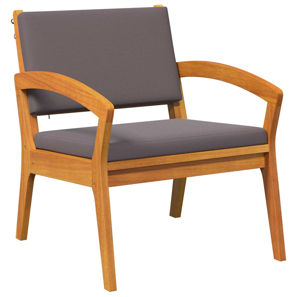 Tuinstoel met kussen 2 pcs Olie naturel Massief Acaciahout is nu te koop bij PeponiXL, paradijselijk wonen!