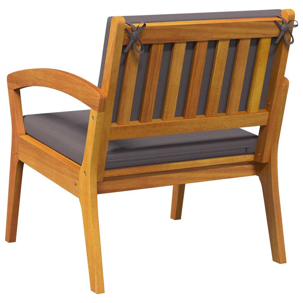 Tuinstoel met kussen 2 pcs Olie naturel Massief Acaciahout is nu te koop bij PeponiXL, paradijselijk wonen!