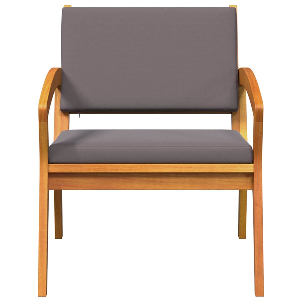 Tuinstoel met kussen 2 pcs Olie naturel Massief Acaciahout is nu te koop bij PeponiXL, paradijselijk wonen!