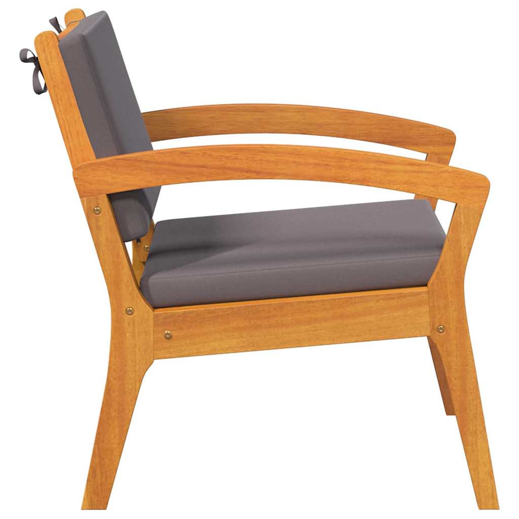 Tuinstoel met kussen 2 pcs Olie naturel Massief Acaciahout is nu te koop bij PeponiXL, paradijselijk wonen!