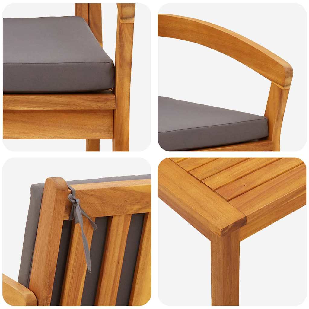 Bistroset met kussen 3 pcs Bruin Polyester is nu te koop bij PeponiXL, paradijselijk wonen!