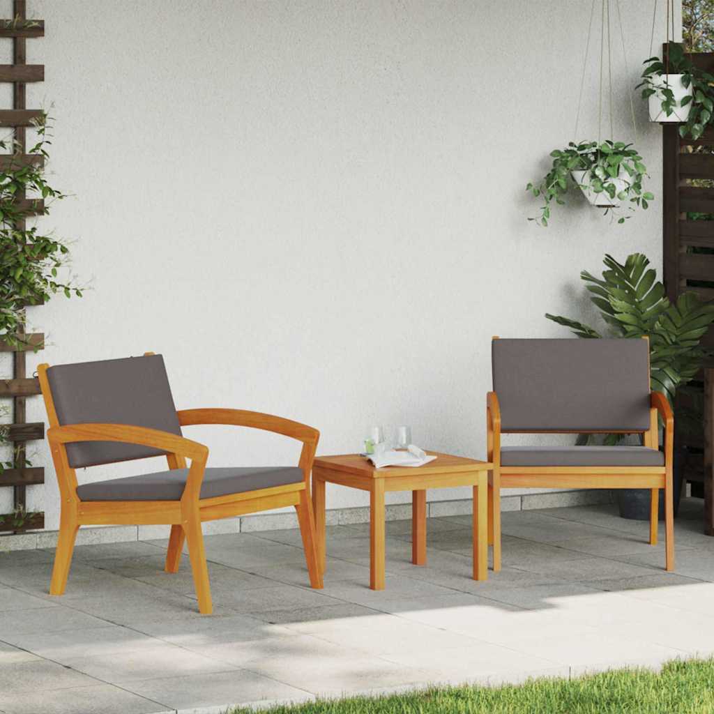 Bistroset met kussen 3 pcs Bruin Polyester is nu te koop bij PeponiXL, paradijselijk wonen!