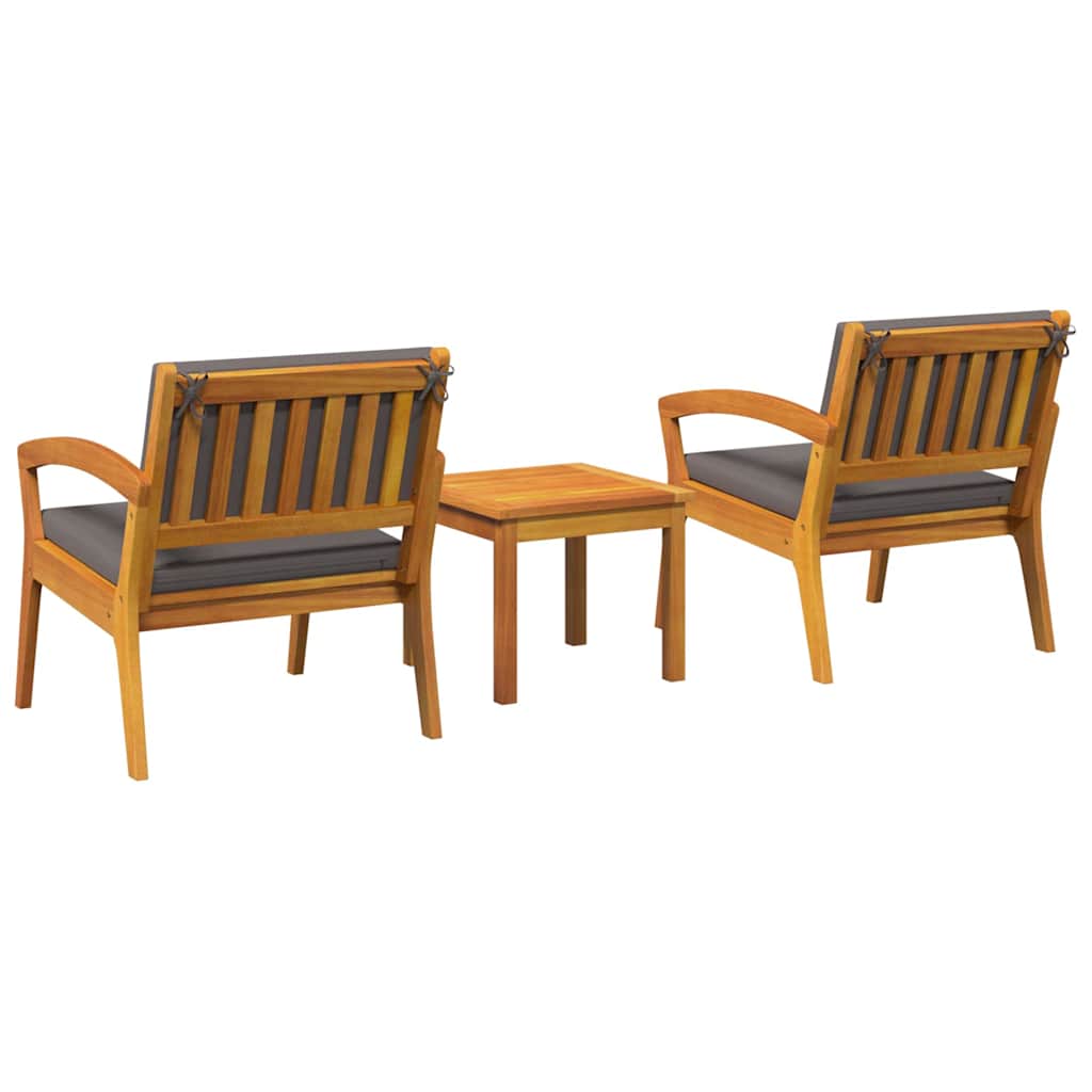 Bistroset met kussen 3 pcs Bruin Polyester is nu te koop bij PeponiXL, paradijselijk wonen!