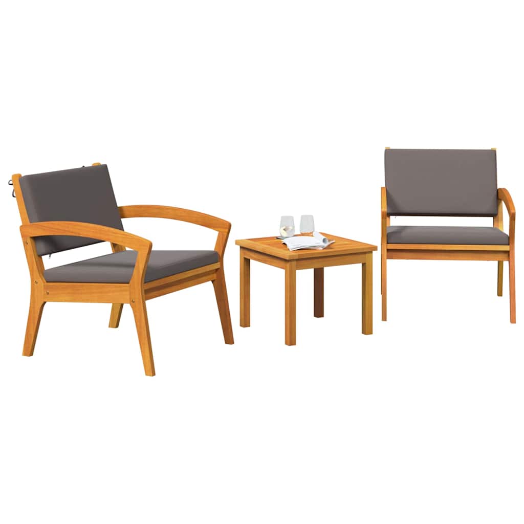 Bistroset met kussen 3 pcs Bruin Polyester is nu te koop bij PeponiXL, paradijselijk wonen!