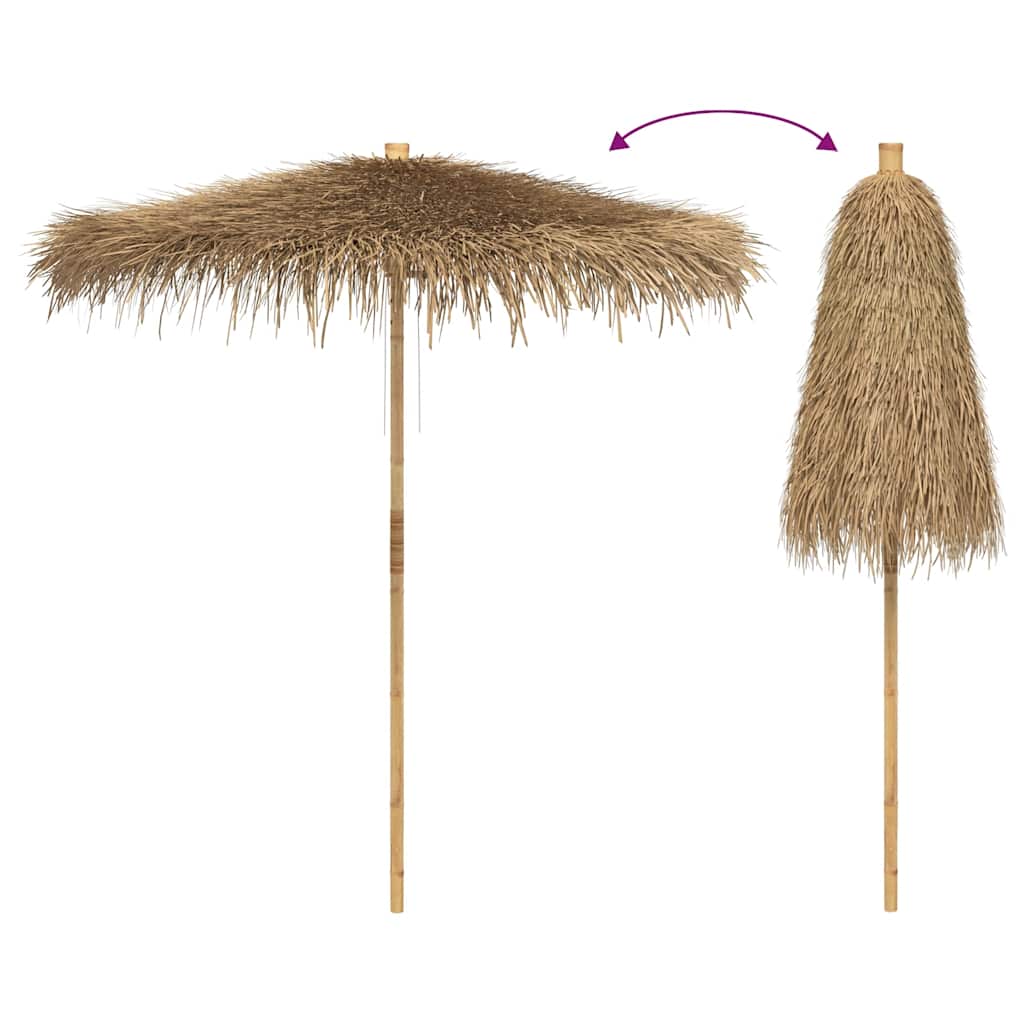 Tiki Paraplu met Bananenblad Luifel 240 cm Bamboe is nu te koop bij PeponiXL, paradijselijk wonen!