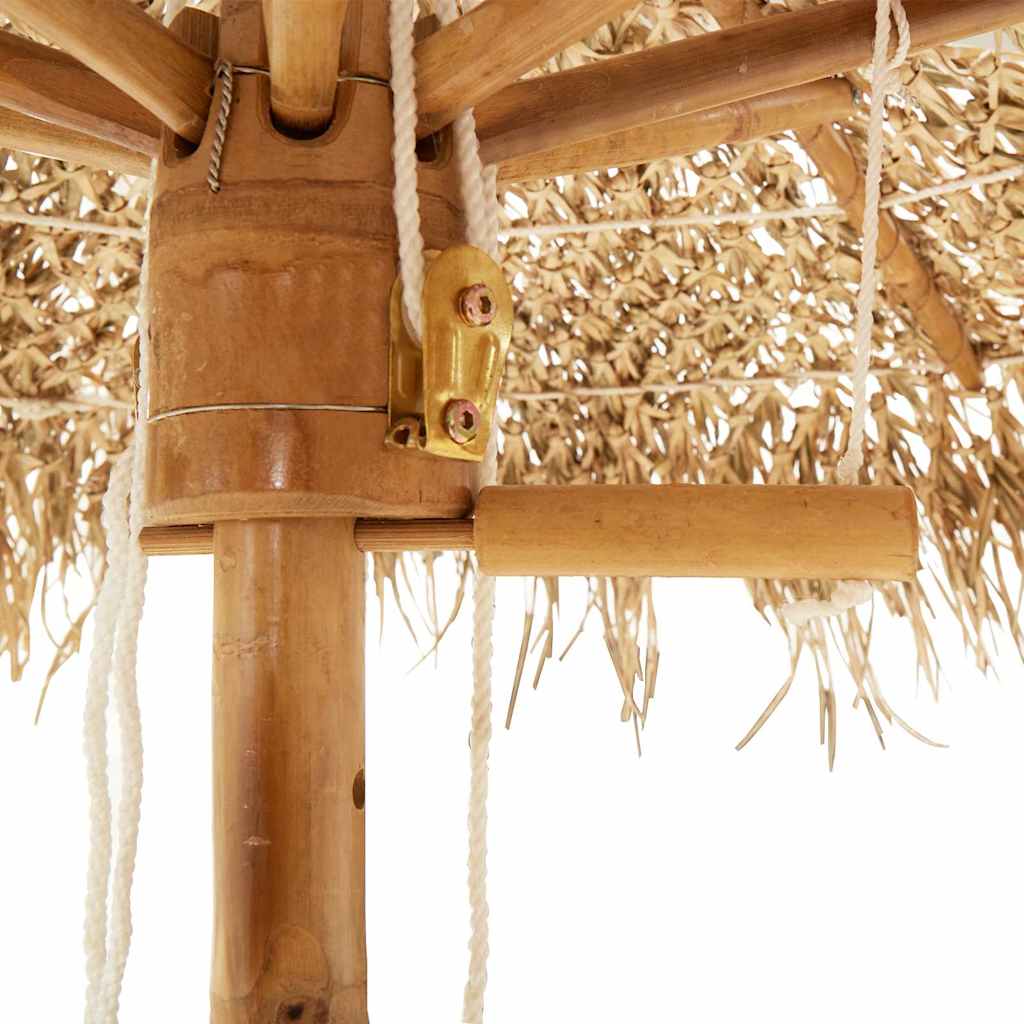 Tiki Paraplu met Bananenblad Luifel 240 cm Bamboe is nu te koop bij PeponiXL, paradijselijk wonen!