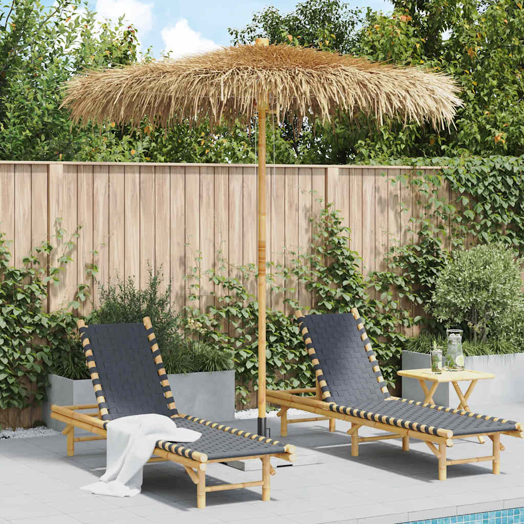 Tiki Paraplu met Bananenblad Luifel 240 cm Bamboe is nu te koop bij PeponiXL, paradijselijk wonen!