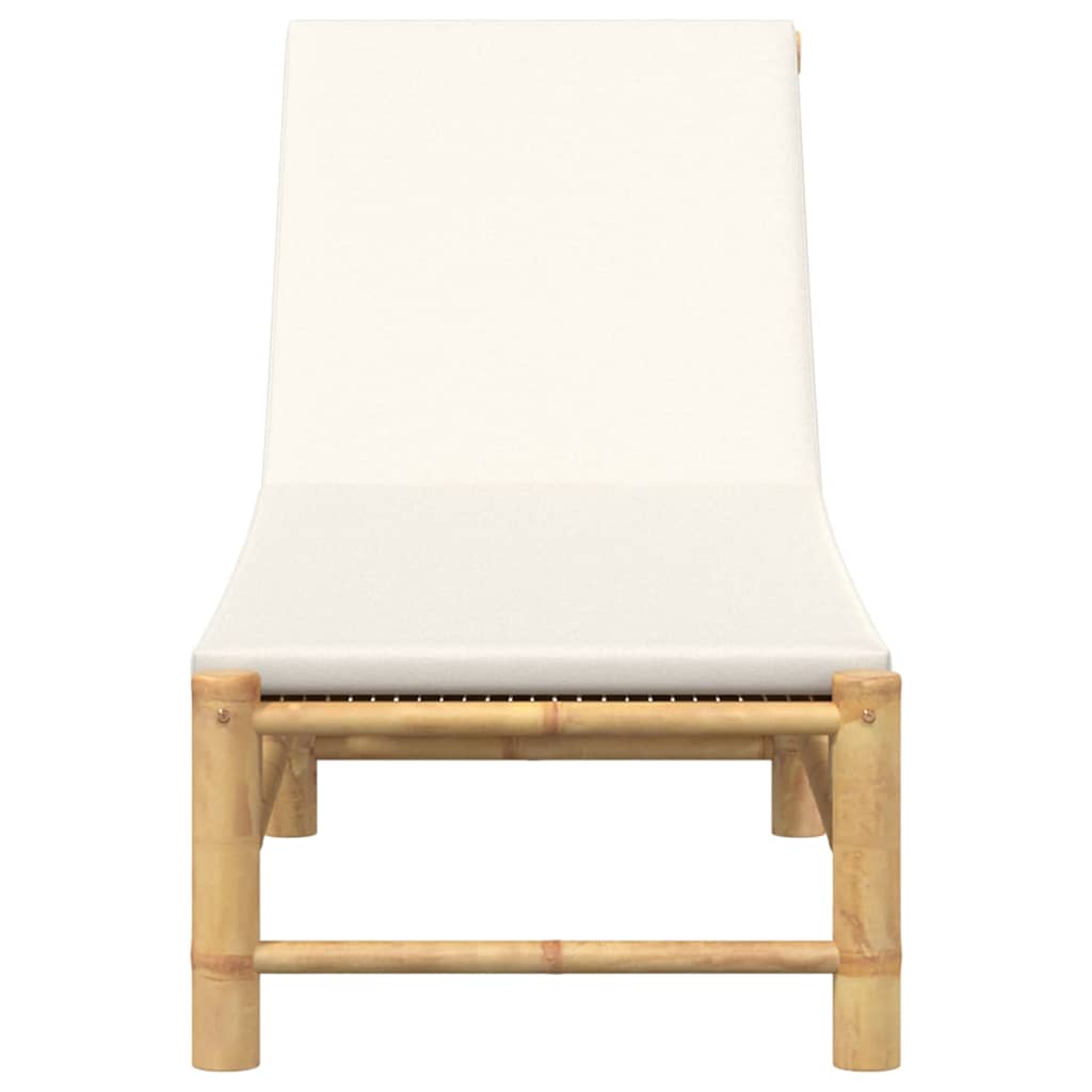 Ligstoel met kussens 55x199x30 cm bamboe is nu te koop bij PeponiXL, paradijselijk wonen!