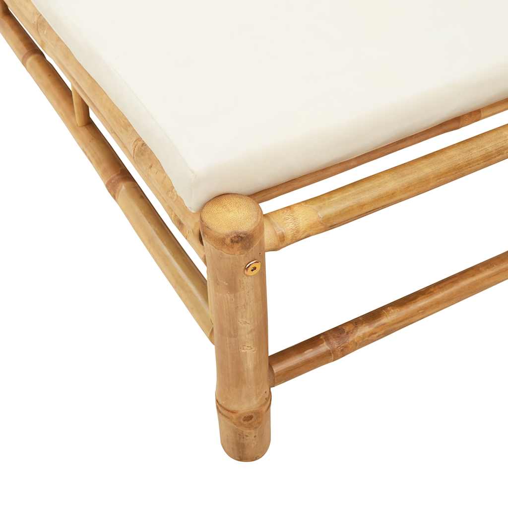 Ligstoel met kussens 55x199x30 cm bamboe is nu te koop bij PeponiXL, paradijselijk wonen!