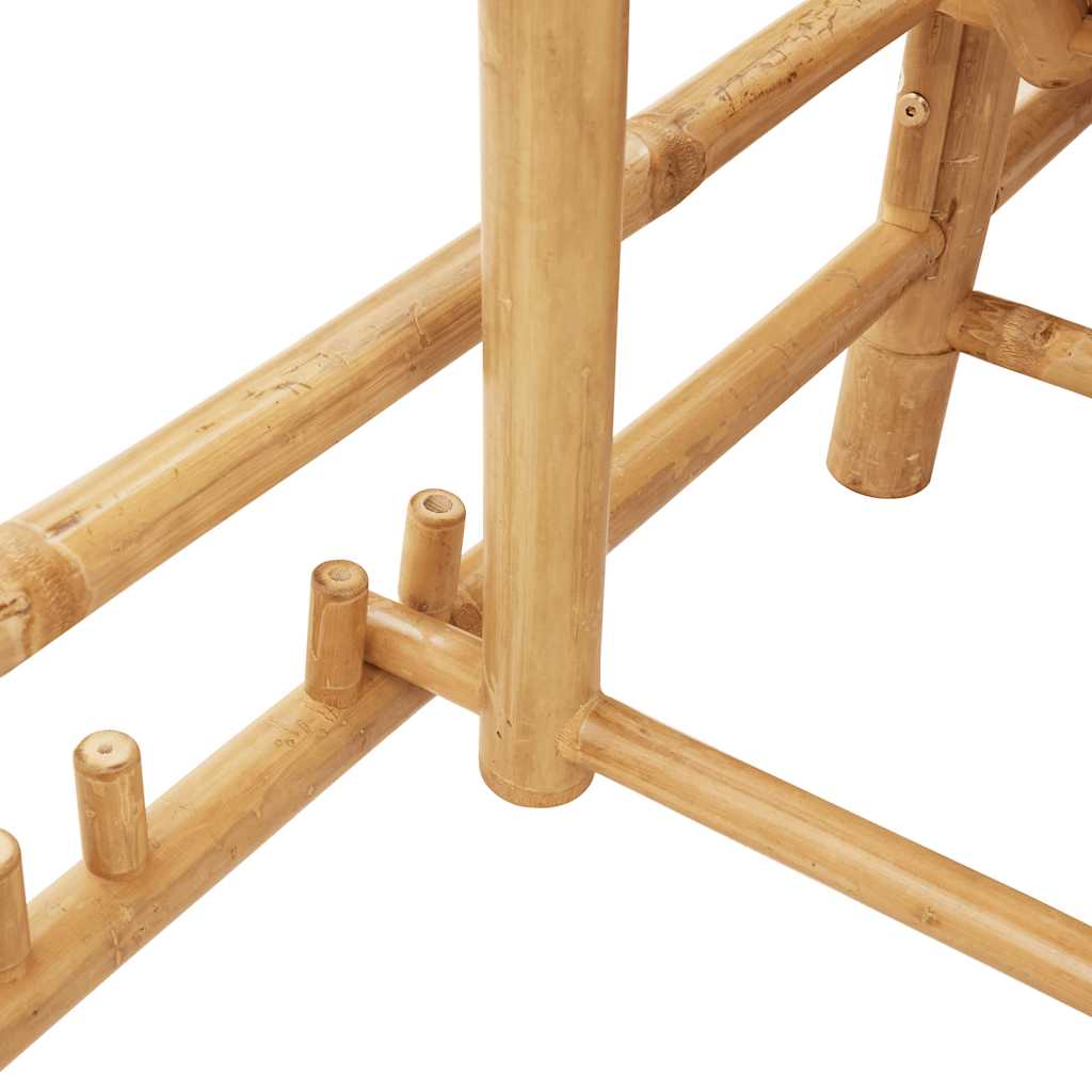 Ligstoel met kussens 55x199x30 cm bamboe is nu te koop bij PeponiXL, paradijselijk wonen!