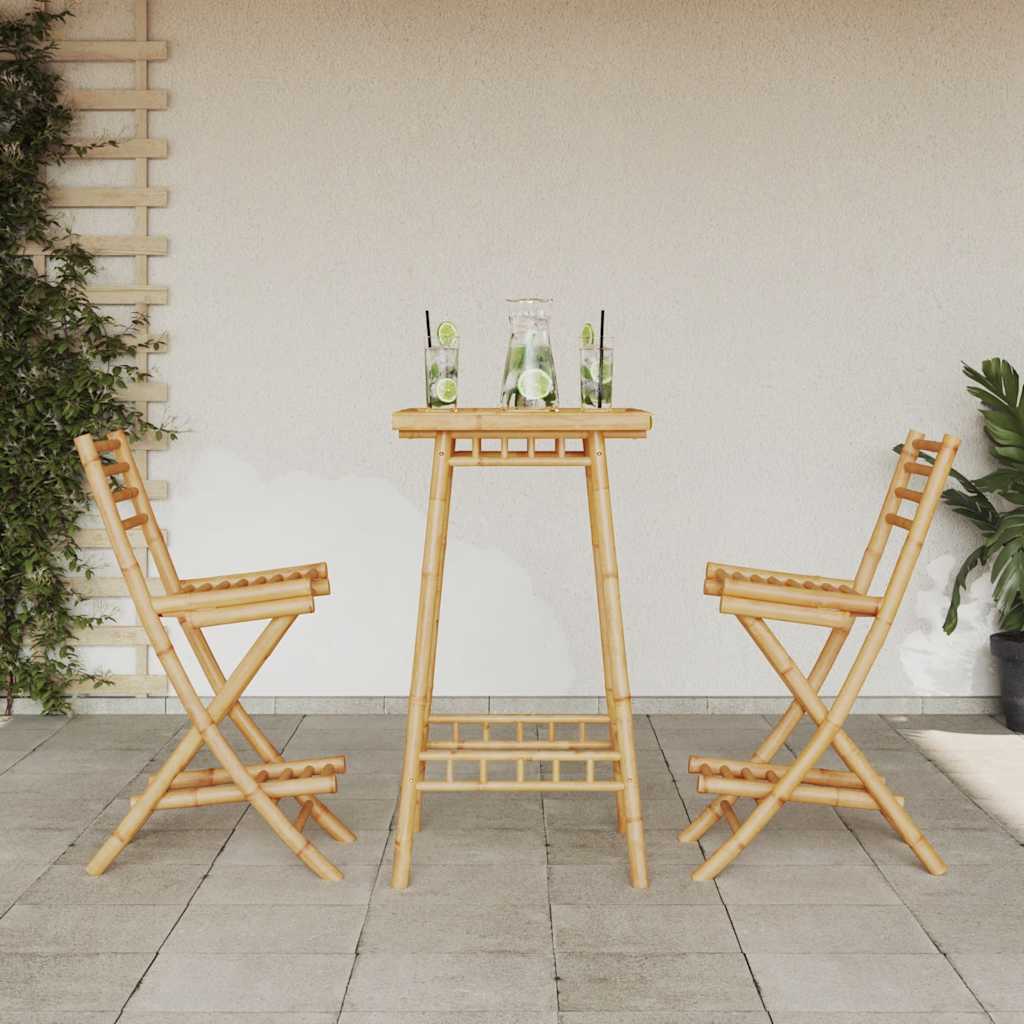 Barkrukken met voetsteunen voor buiten 2 st opvouwbaar bamboe is nu te koop bij PeponiXL, paradijselijk wonen!