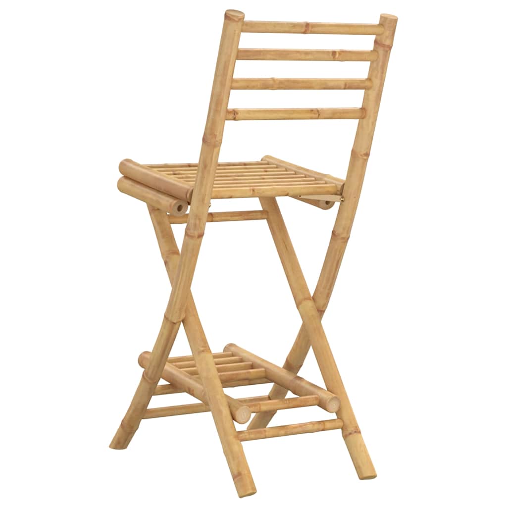 Barkrukken met voetsteunen voor buiten 2 st opvouwbaar bamboe is nu te koop bij PeponiXL, paradijselijk wonen!