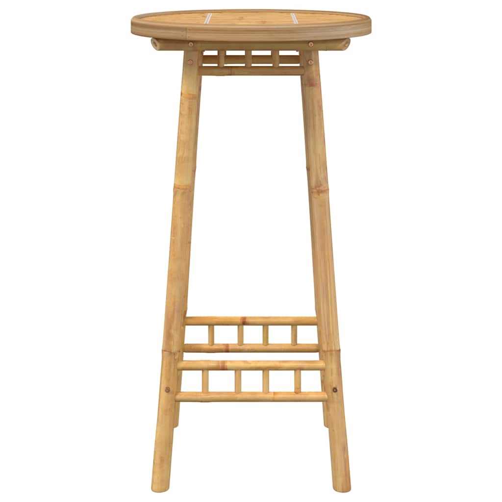 Bartafel voor buiten Rond Ø55x100 cm bamboe is nu te koop bij PeponiXL, paradijselijk wonen!