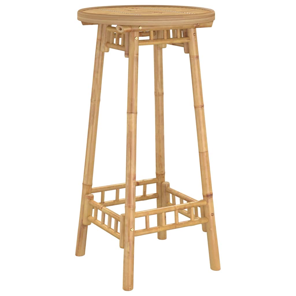 Bartafel voor buiten Rond Ø55x100 cm bamboe is nu te koop bij PeponiXL, paradijselijk wonen!