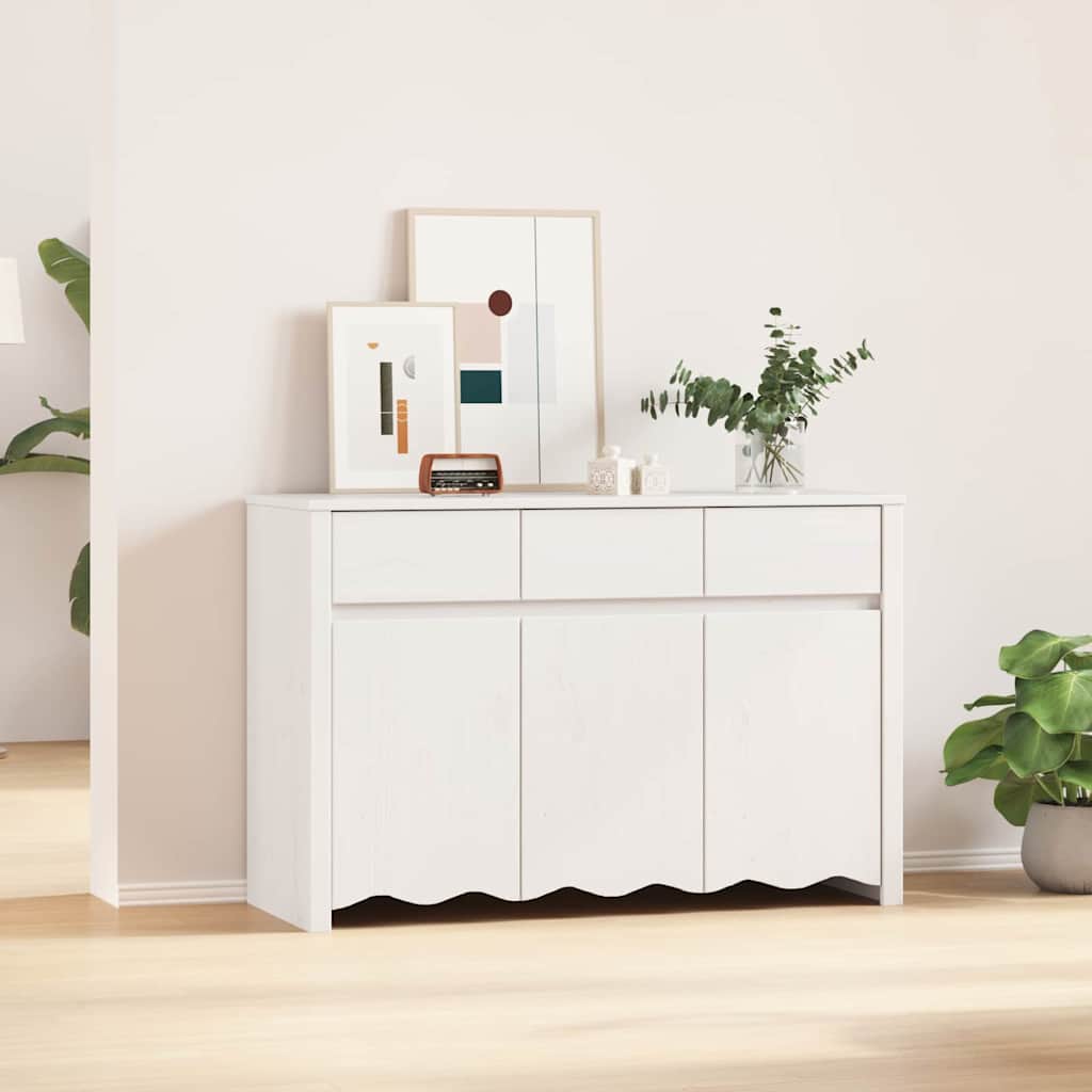 Dressoir Drammen Wit 114 x 43 x 75,5 cm Massief grenenhout is nu te koop bij PeponiXL, paradijselijk wonen!