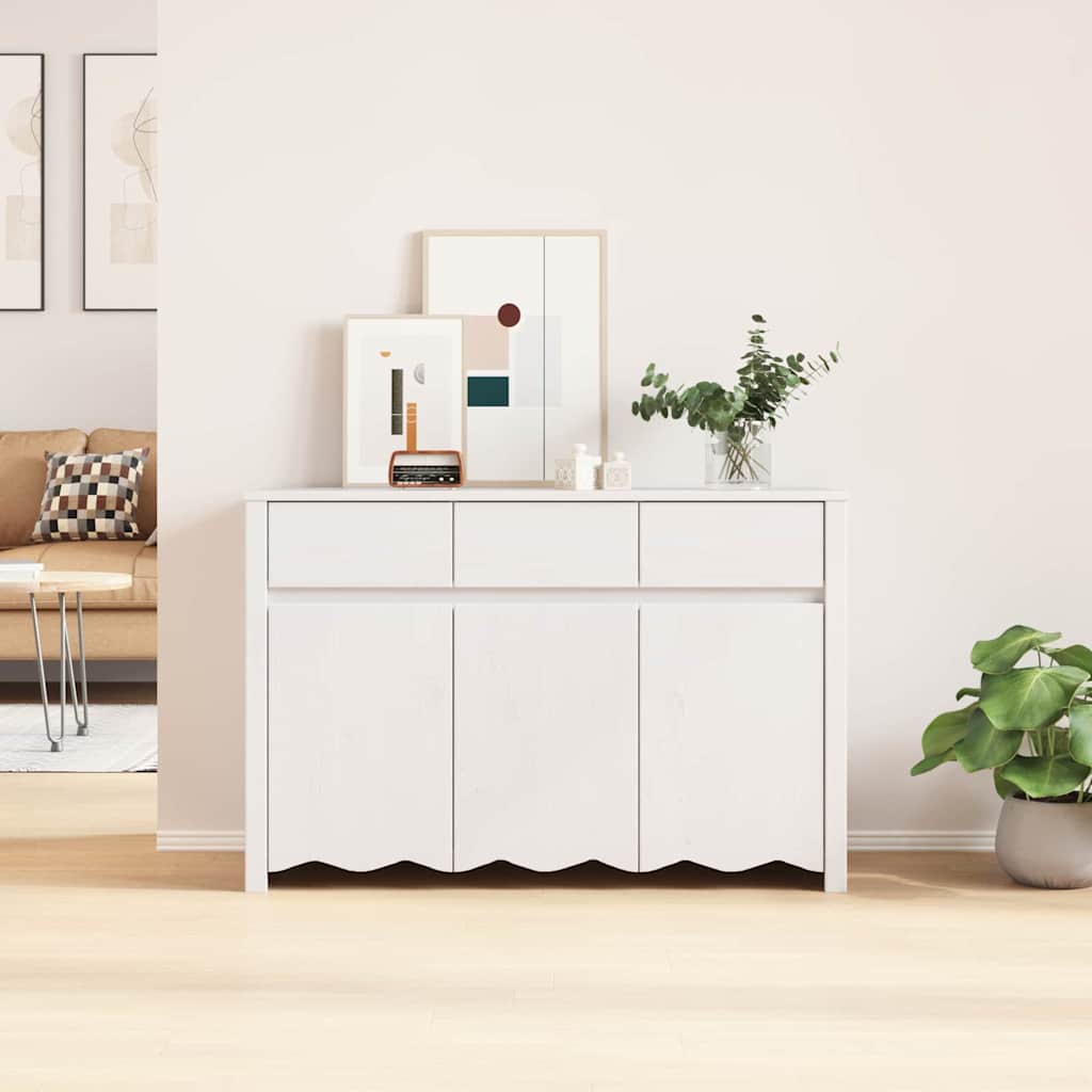 Dressoir Drammen Wit 114 x 43 x 75,5 cm Massief grenenhout is nu te koop bij PeponiXL, paradijselijk wonen!