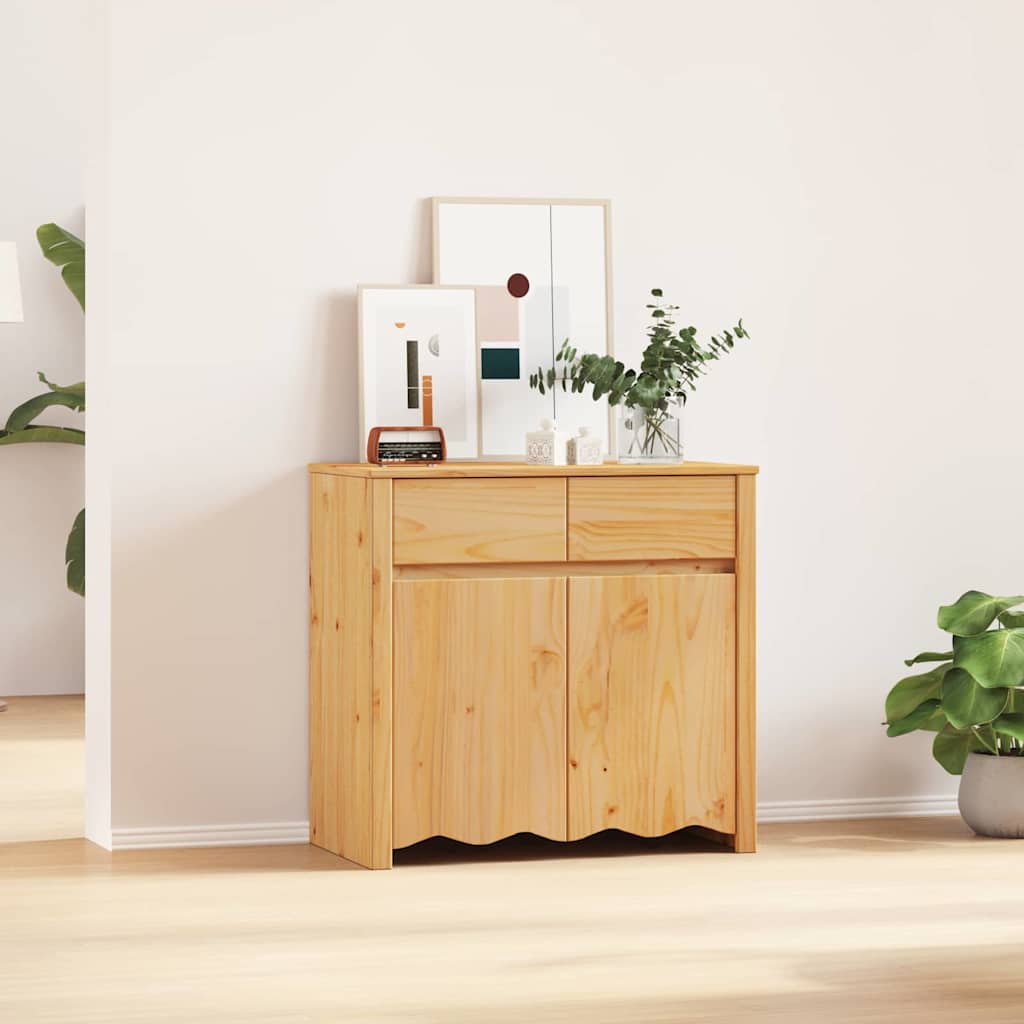 Dressoir Drammen Eiken 79 x 43 x 75.5 cm Massief grenenhout is nu te koop bij PeponiXL, paradijselijk wonen!