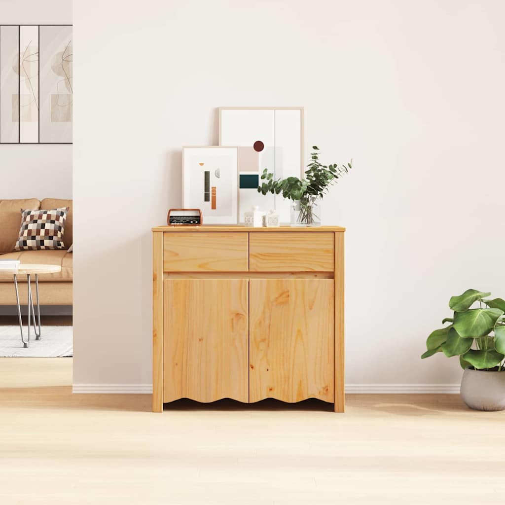 Dressoir Drammen Eiken 79 x 43 x 75.5 cm Massief grenenhout is nu te koop bij PeponiXL, paradijselijk wonen!