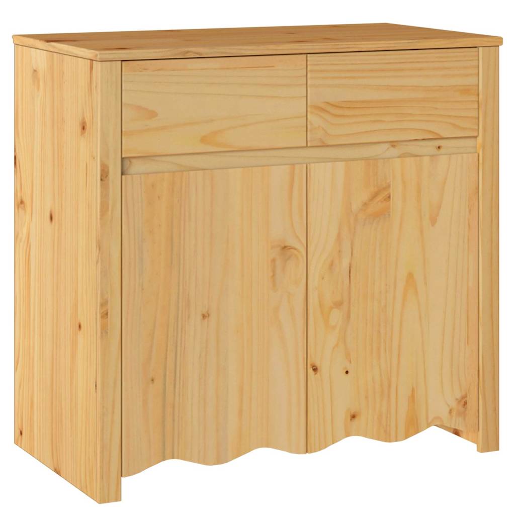 Dressoir Drammen Eiken 79 x 43 x 75.5 cm Massief grenenhout is nu te koop bij PeponiXL, paradijselijk wonen!