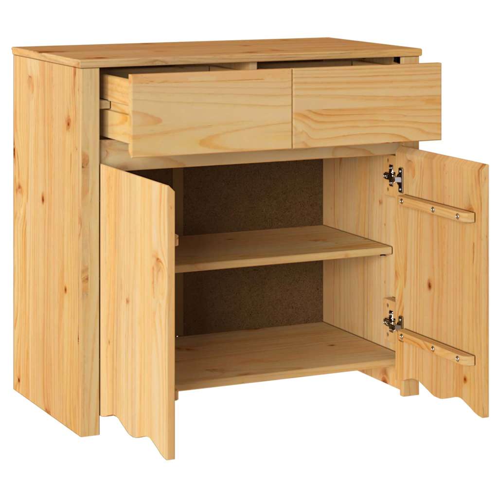Dressoir Drammen Eiken 79 x 43 x 75.5 cm Massief grenenhout is nu te koop bij PeponiXL, paradijselijk wonen!