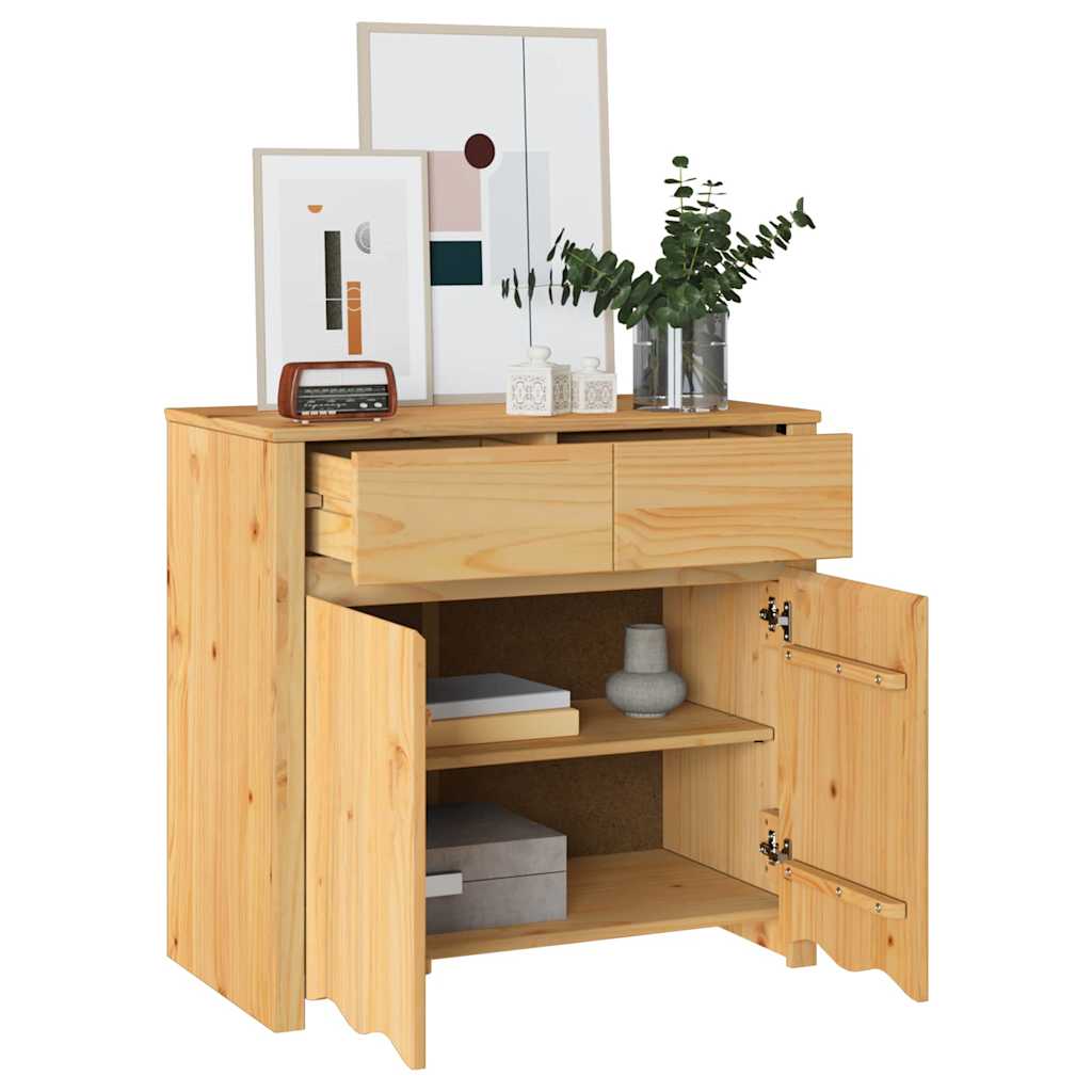 Dressoir Drammen Eiken 79 x 43 x 75.5 cm Massief grenenhout is nu te koop bij PeponiXL, paradijselijk wonen!