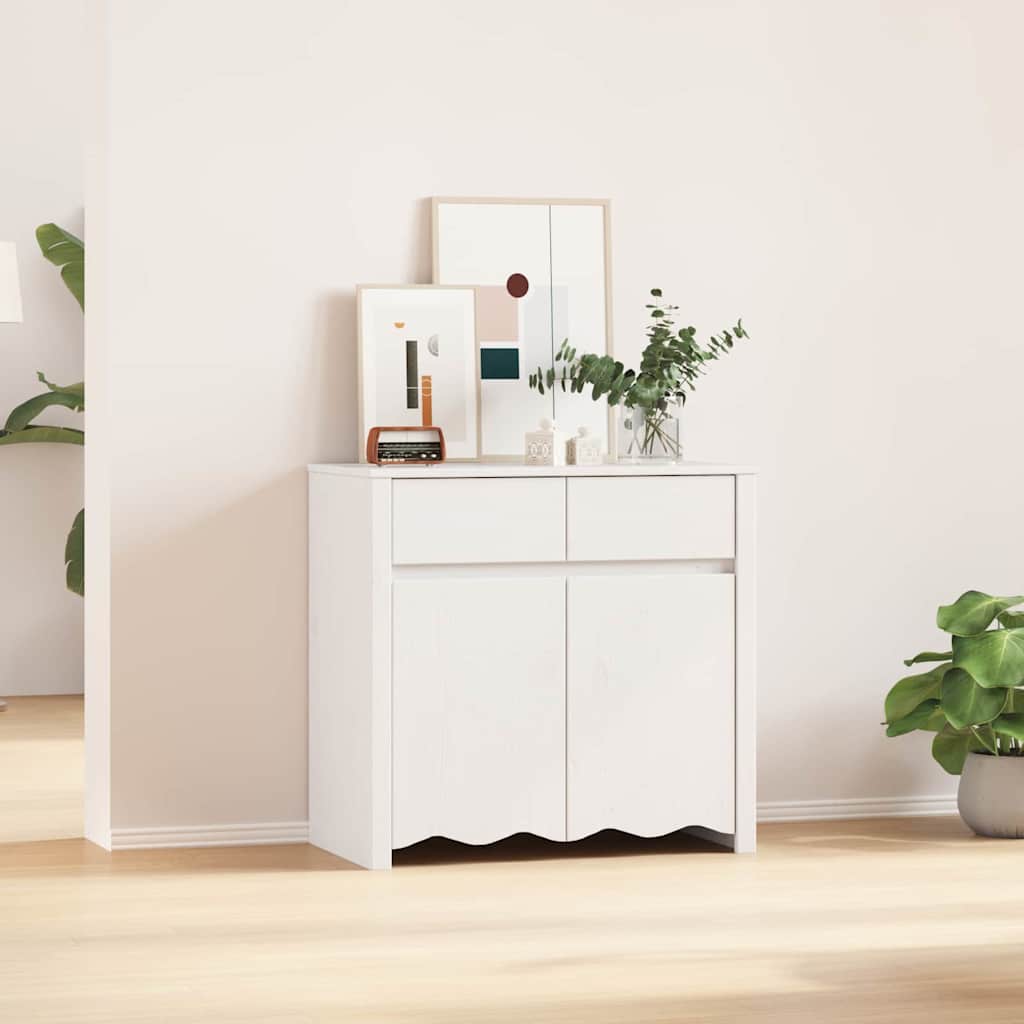 Dressoir Drammen Wit 79 x 43 x 75.5 cm Massief grenenhout is nu te koop bij PeponiXL, paradijselijk wonen!